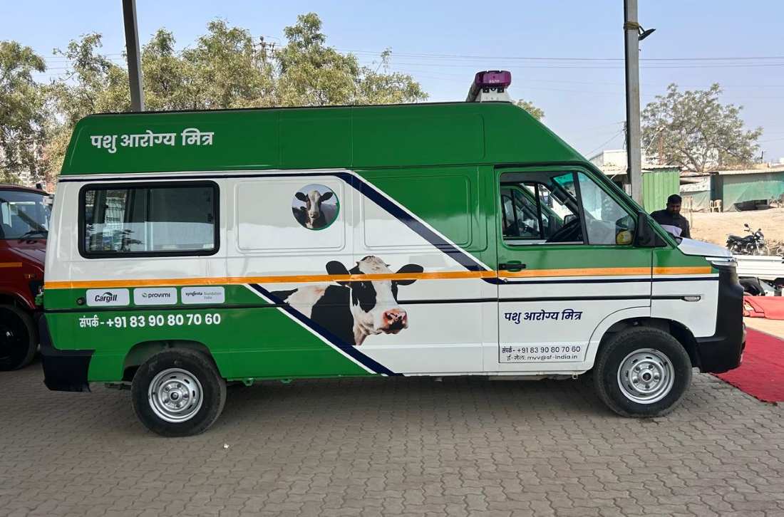 Pashu Arogya Mitra (Mobile Veterinary Van) as part of the Cargill’s Integrated Dairy Development Initiative